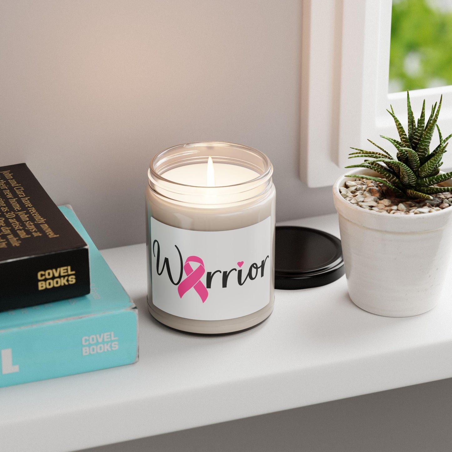 Warrior Scented Soy Candle: Breast Cancer Awareness Gift