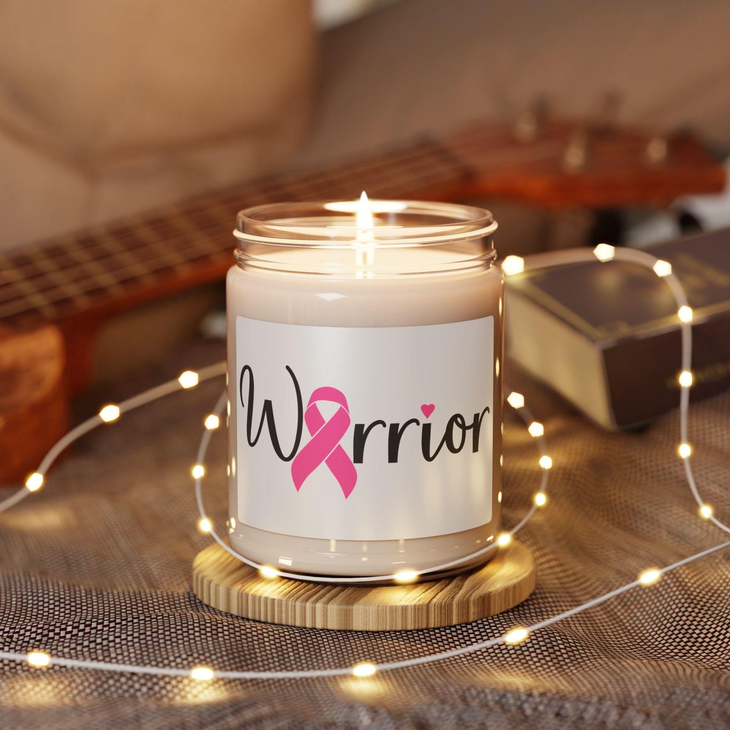 Warrior Scented Soy Candle: Breast Cancer Awareness Gift