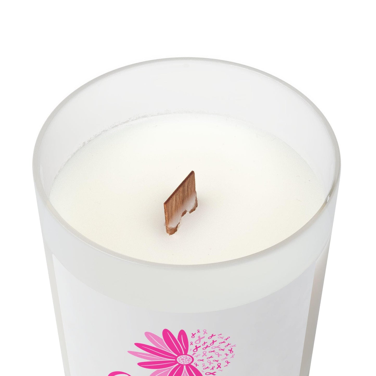 Stronger Than The Storm Frosted Glass Candle, Breast Cancer Support, Survivor Gift, Strength and Resilience